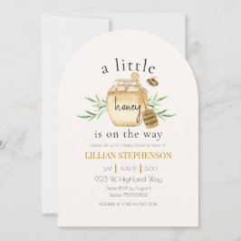 Convite A Little Honey Is On The Way Bee Baby Shower