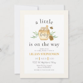 Convite A Little Honey Is On The Way Bee Baby Shower 