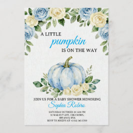 Convite A Little Pumpkin” Baby Shower Invitation