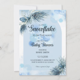 Convite A Little Snowflake is on the Way Baby Shower