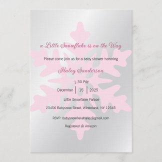 Convite A Little Snowflake is on the Way Invitation, Baby