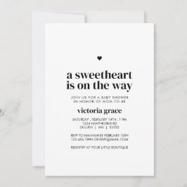 Convite A Little Sweetheart Baby Shower