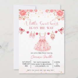 Convite A Little Sweetheart Baby Shower Invitation