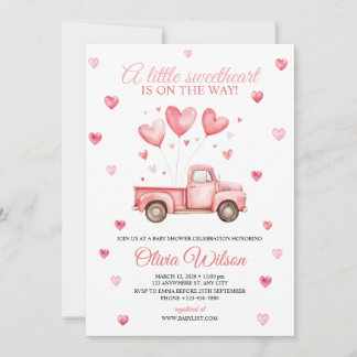 Convite A Little Sweetheart Baby Shower Invitation 