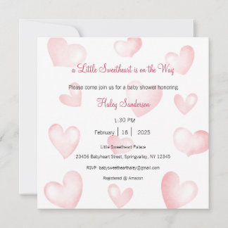 Convite A Little Sweetheart is on the Way Invitation