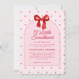 Convite A Little Sweetheart Valentine Coquette Baby Shower