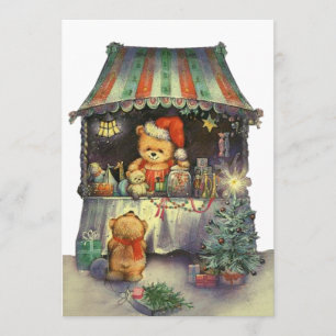 Convite A loja de Natal do Urso Teddy