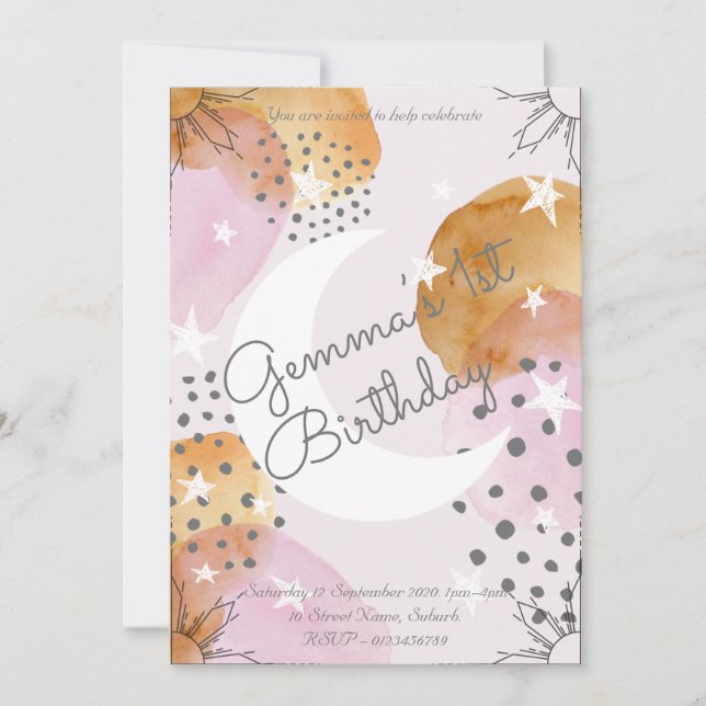 Convite à Lua Rosa (Frente)