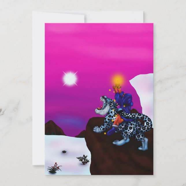 Convite A Luz da Esperança, pintura de fantasia de Natal (Frente)