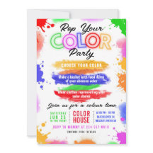 Convite à Luz da Parte de Cor Editável