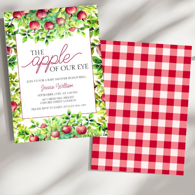 Convite A Maçã do Nosso Chá de fraldas de Ação de Graças (Criador carregado)