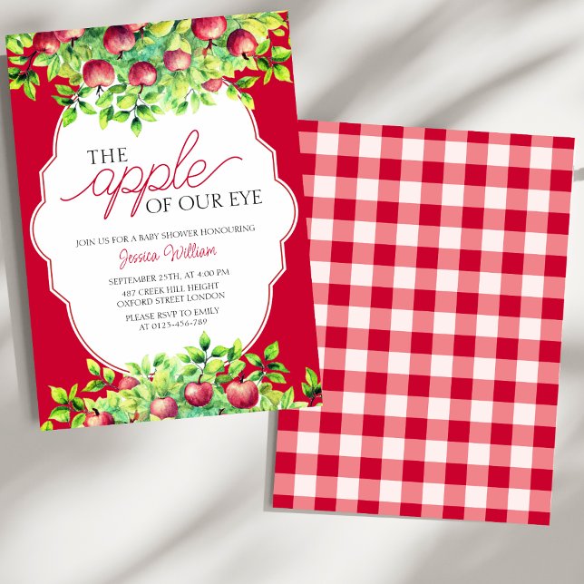 Convite A Maçã do Nosso Chá de fraldas de Ação de Graças (Criador carregado)