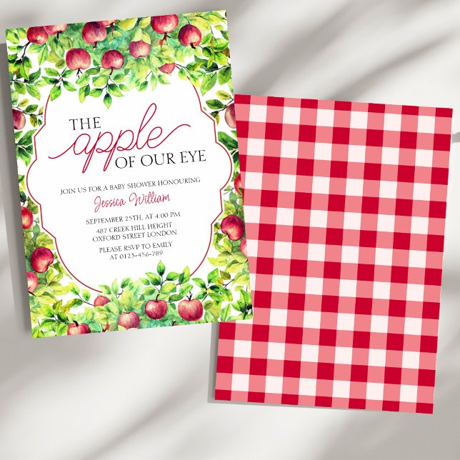 Convite A Maçã do Nosso Chá de fraldas de Ação de Graças (Criador carregado)