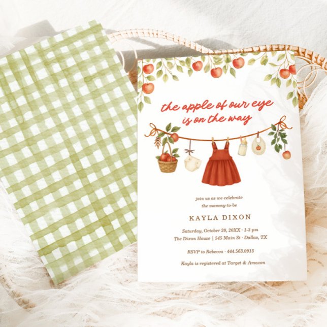 Convite A Maçã do nosso Chá de fraldas de outono (Criador carregado)