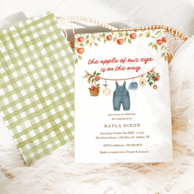 Convite A Maçã do nosso Chá de fraldas de outono (Criador carregado)