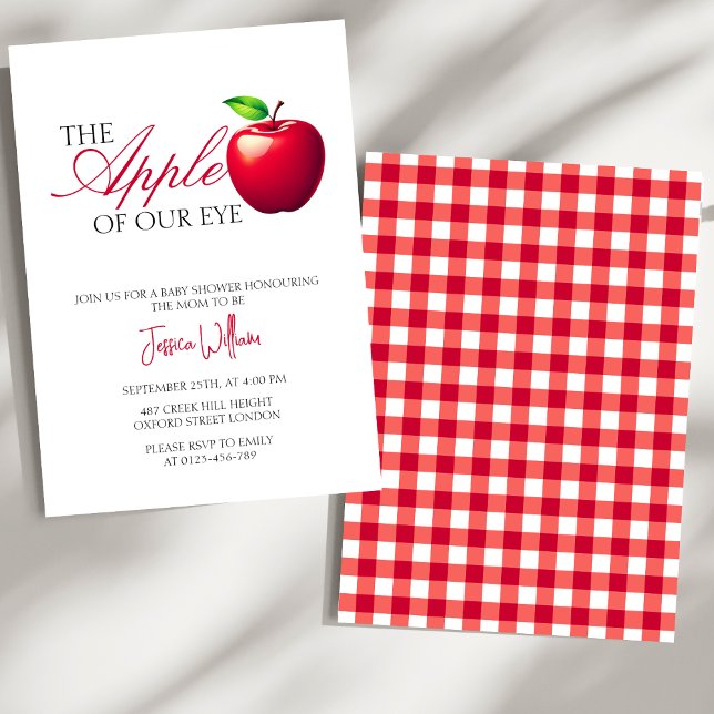 Convite A Maçã do Nosso Chá de fraldas De Queda De Olhos (Criador carregado)