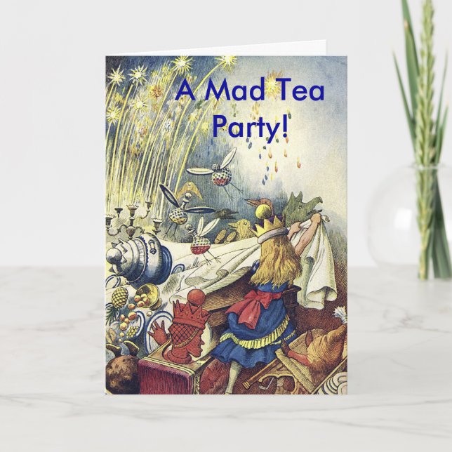 Convite A Mad Tea Party Card (Frente)