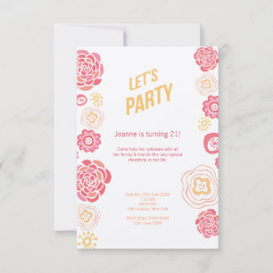 Convite A madressilva floresce o aniversário de 21 anos do