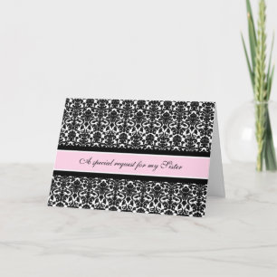 Convite à Madrinha de casamento da Irmã Damask Ros