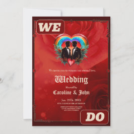 Convite A magia do momento: elegantes gay silhuetas.