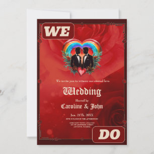 Convite A magia do momento: elegantes gay silhuetas.