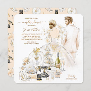 Convite A magnólia Dourado acopla o chá de panela