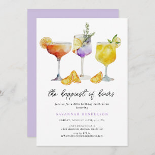 Convite A mais feliz das 60ª Festa de aniversário Divertid