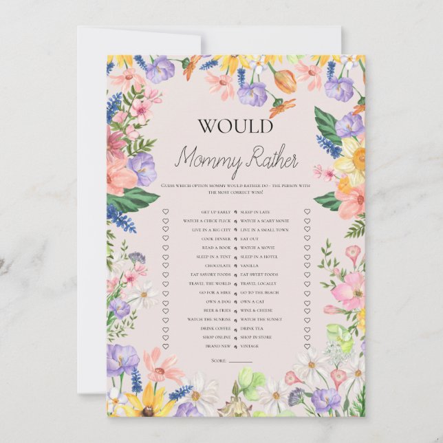 Convite A Mamãe do Chá de fraldas de jogos da Preferencial (Frente)