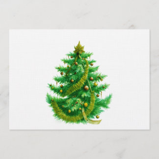 Convite A Mandelbrot Christas Tree With Red & Green Bulbs