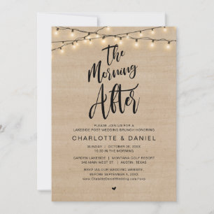 Convite A Manhã Depois, Poste Casamento Brunch