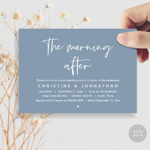 Convite A Manhã Depois, Poste Moderno Casamento Brunch