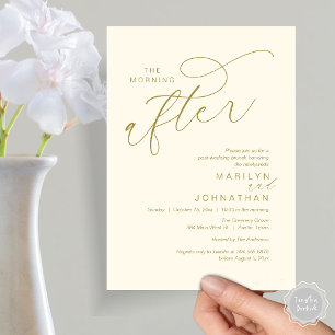 Convite A Manhã Seguinte, Poste Casamento Brunch Celebraçã