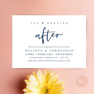 Convite A Manhã Seguinte, Poste Casamento Brunch Celebraçã