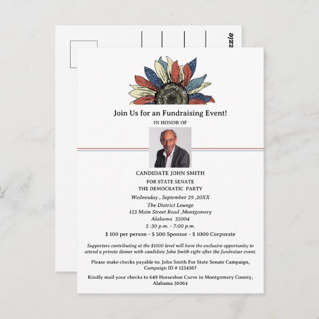 Convite à manifestação de angariação de fundos par (Frente/Verso)