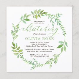 Convite à Manifestação Green Wreath, BOHO