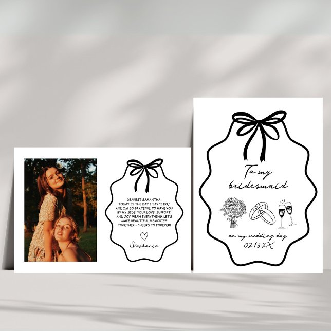 Convite A Mão Desenhou Minha Bridemaid No Meu Dia De Casam (Criador carregado)