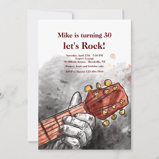 Convite à Mão do Guitarista (Frente)