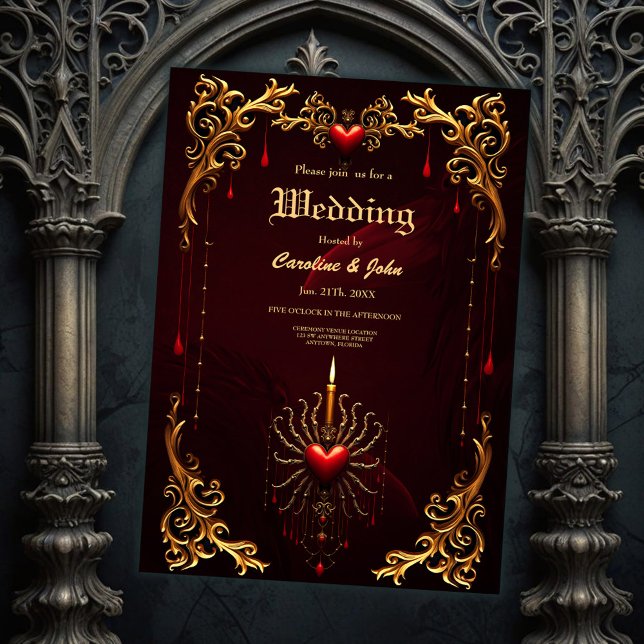 Convite A maravilhosa bela arte da elegância gótica. (Criador carregado)