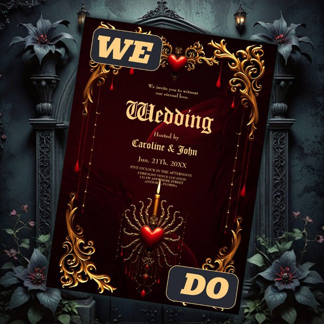 Convite A maravilhosa bela arte da elegância gótica. (Criador carregado)