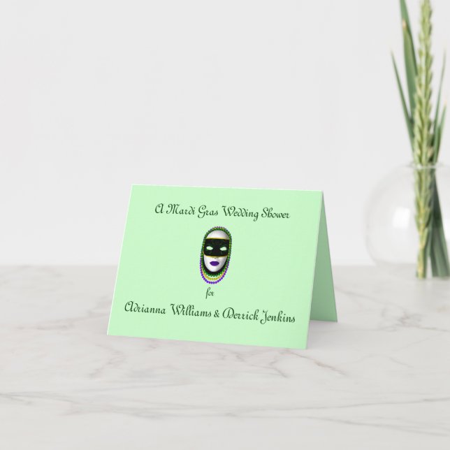 Convite A Mardi Gras Wedding Shower (Frente)