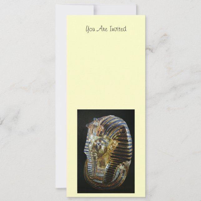 Convite A máscara dourada de Tutankhamun (Frente)