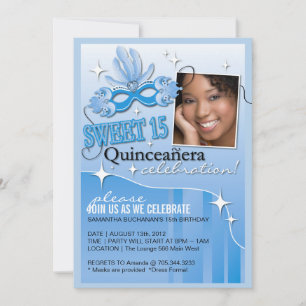 CONVITE À MASCARADA QUINCEANERA