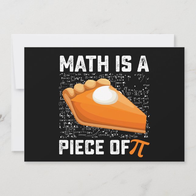 Convite A Matemática Da Pi Day Pie Pie É Uma Peça (Frente)