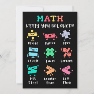 Convite A matemática mantém você equilibrado