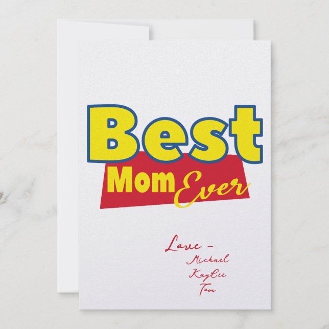 Convite A Melhor Mãe Alguma Vez Ficou Com Uma Placa De Ven (Frente)