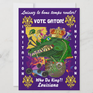 Convite A melhor visualização do Mardi Gras Party - Gran