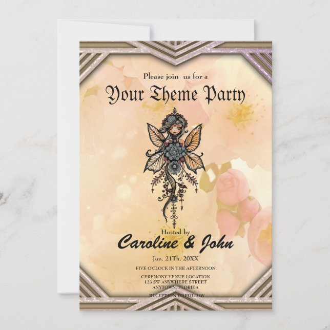 Convite A melodia da natureza, dança da fada das flores. (Frente)