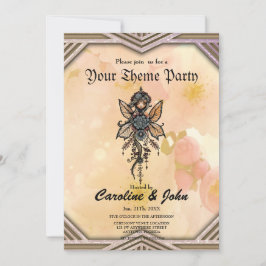 Convite A melodia da natureza, dança da fada das flores.