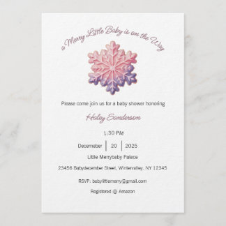 Convite A Merry Little Baby is on the Way Invitation