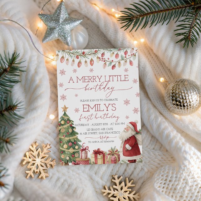 Convite A Merry Little Birthday Invitation (Criador carregado)